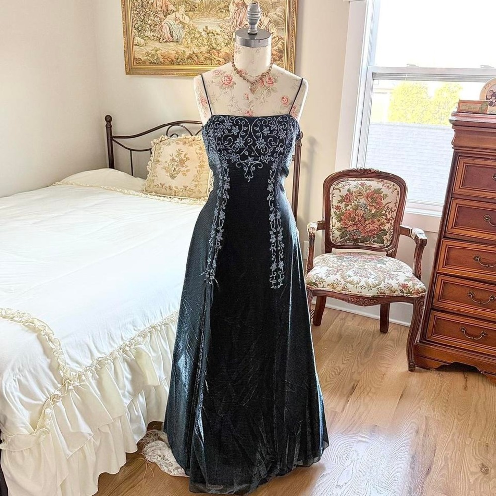 black fairy prom dress Y2K black formal dress onyx nite size 8